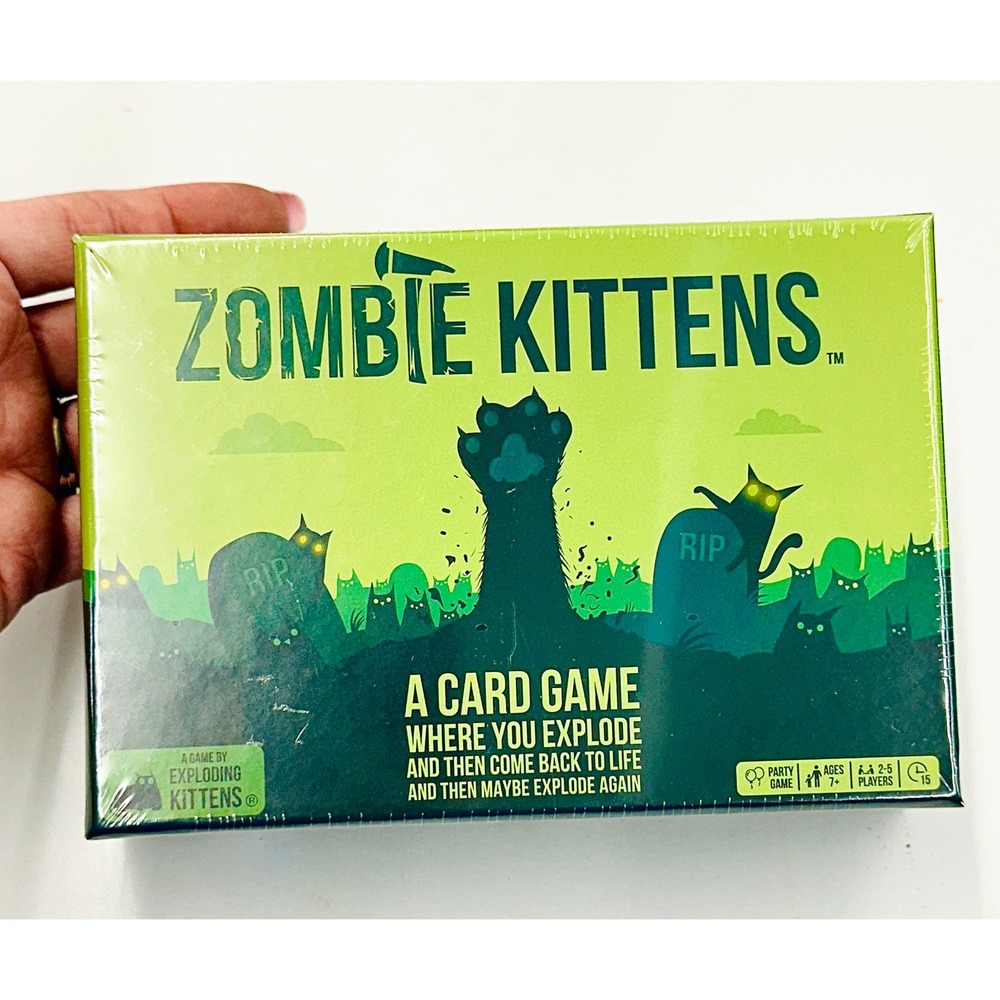 Zombie Kittens Card Game by Exploding Kittens New Factory Sealed 2-5 Players